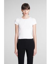 Helmut Lang - T-Shirt in Cotone Bianco - Lyst