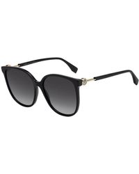 Fendi Ff 0374/s Sunglasses Black / Gray Gradient Unisex