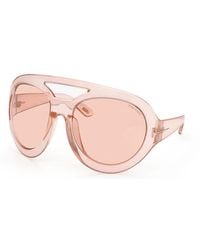 Tom Ford Ft0886 Sunglasses Shiny Pink / Violet (s)