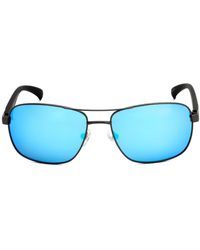 Timberland - Tb9136 Sunglasses Matte Gunmetal/black / Blue Mirror - Lyst
