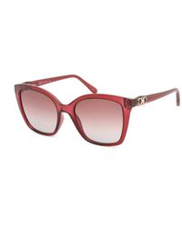 Ferragamo Sf1018s Sunglasses Crystal Wine Womens Accessories Sunglasses Brown Gradient 