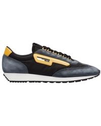 Prada 2eg276-3kuy Shoes Black & Yellow Cloudbust Technical Fabric / Suede Leather Casual Sneakers (prm1017)