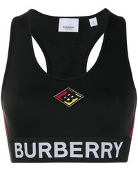 Burberry Logo Stretch Jersey Bra - Black