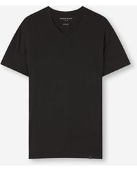 Derek Rose - V-Neck T-Shirt Basel Micro Modal Stretch - Lyst