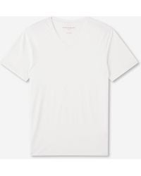 Derek Rose - V-Neck T-Shirt Basel Micro Modal Stretch - Lyst