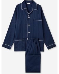 Derek Rose - Classic Fit Pyjamas Royal 40 Cotton - Lyst