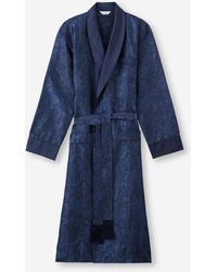 Derek Rose - Dressing Gown Silk Jacquard Jungle Paisley Pattern - Lyst