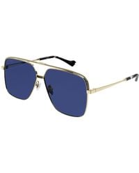 Gucci - Gg1099Sa Navigator Oversized Pilot Sunglasses - Lyst