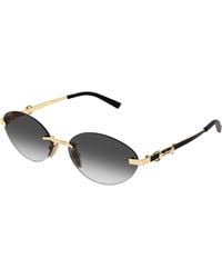 Gucci - Gg2051S Horsebit Oval Sunglasses - Lyst