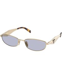 Prada - Pr D51S Metal Oval Sunglasses - Lyst