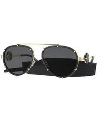 Versace - Ve2232 Oversized Aviator Sunglasses - Lyst