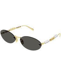 Gucci - Gg1922S Rimless Oval Pearl Sunglasses - Lyst