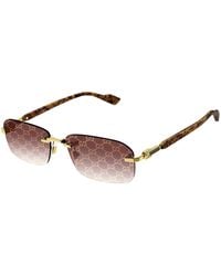 Gucci - Gg1221S Monogram Rimless Sunglasses - Lyst