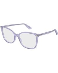 Gucci - Gg0026O Transparent Squared Cat Eye Eyeglasses Frames - Lyst