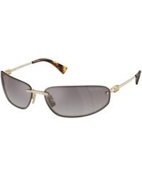 Miu Miu - Mu A50S Mirror Wrap Sunglasses - Lyst