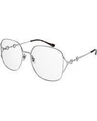 Gucci - Gg1019O Oversized Horsebit Eyeglasses Frames - Lyst