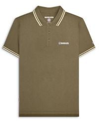 Lambretta - Khaki Oatmeal Twin Tipped Polo Shirt - Lyst