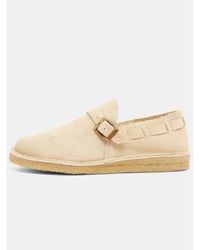 Yogi Footwear - Sand Corso Suede Buckle Monk Shoe - Lyst