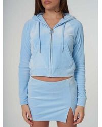 Juicy Couture - Powder Madison Classic Velour Hoodie - Lyst