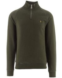 Farah - Evergreen Jim Quarter Zip Sweatshirt - Lyst