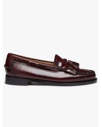 G.H. Bass & Co. - Wine Leather Weejun Esther Kiltie Loafer - Lyst