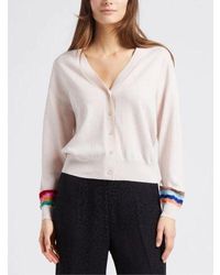 Paul Smith - Off- Knitted Button Fasten Cardigan - Lyst