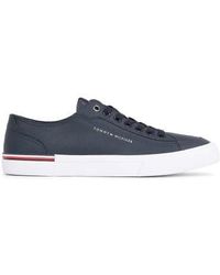 Tommy Hilfiger - Desert Sky Corporate Vulcan Leather Trainer - Lyst