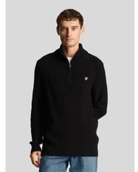 Lyle & Scott - Jet Ribbed Quarter Zip Jumper - Lyst