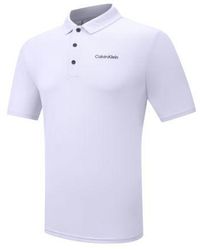 Calvin Klein - Cotton Blend Stretch Polo Shirt - Lyst