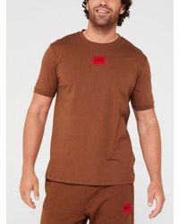 HUGO - Rust Copper Diragolino212 T-Shirt - Lyst