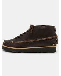 Yogi Footwear - Dark Fairfield Leather Lace Hook Boot - Lyst