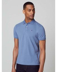 Hackett - Steel Embroidered Logo Polo Shirt - Lyst