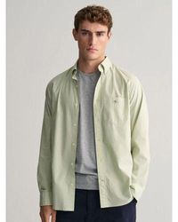 GANT - Milky Matcha Classic Poplin Shirt - Lyst