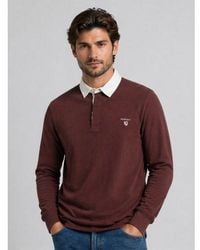 Farah - Decadent Chocolate Parkside Rugby Polo Sweater - Lyst