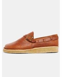Yogi Footwear - Chestnut Corso Leather Buckle Monk Shoe - Lyst