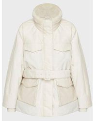 GANT - Putty Blocked Down Short Parka Jacket - Lyst
