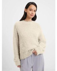 French Connection - Classic Cream Meena Fluffy Boat Jumper - Lyst