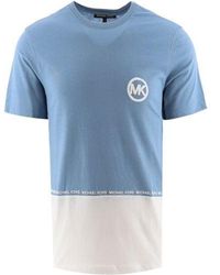 Michael Kors - Chambray Block Logo T-Shirt - Lyst