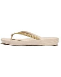 Fitflop - Stone Iqushion Sparkle Flip Flop - Lyst
