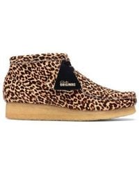 Clarks - Leopard Print Wallabee Boot - Lyst