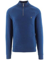 Farah - Peony Jim Quarter Zip Sweatshirt - Lyst