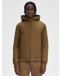 Fred Perry - Shaded Stone Hooded Padded Brentham Jacket - Lyst