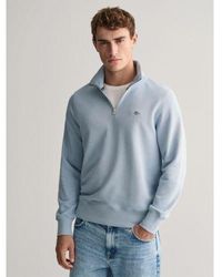 GANT - Dove Shield Half Zip Sweatshirt - Lyst