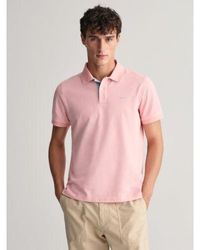GANT - Bubblegum Regular Fit Contrast Pique Polo Shirt - Lyst