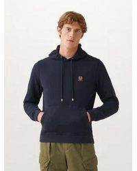 Belstaff - Dark Ink Logo Hoodie - Lyst