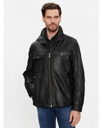 BOSS - Jonova1 Leather Jacket - Lyst