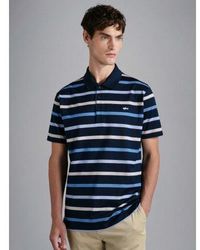 Paul & Shark - Cobalt Light Knitted Cotton Polo Shirt - Lyst
