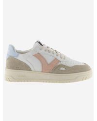 Victoria - Sky Seoul Leather & Suede Trainer - Lyst