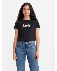 Levi's - Seasonal Poster Logo T2 Caviar The Perfect T-Shirt - Lyst