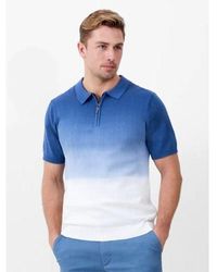 French Connection - Ombre Zip Neck Polo Shirt - Lyst